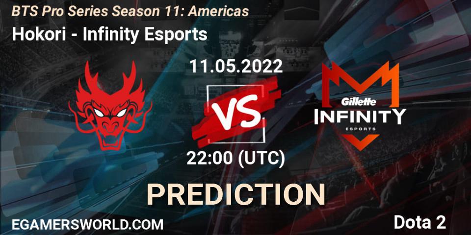 Hokori contre Infinity Esports : prédiction de match. 11.05.2022 at 22:06. Dota 2, BTS Pro Series Season 11: Americas
