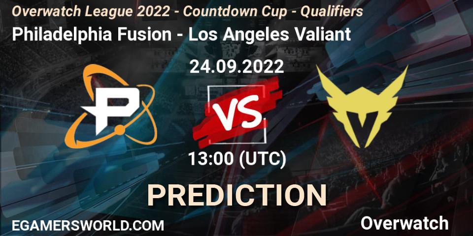 Philadelphia Fusion contre Los Angeles Valiant : prédiction de match. 24.09.22. Overwatch, Overwatch League 2022 - Countdown Cup - Qualifiers