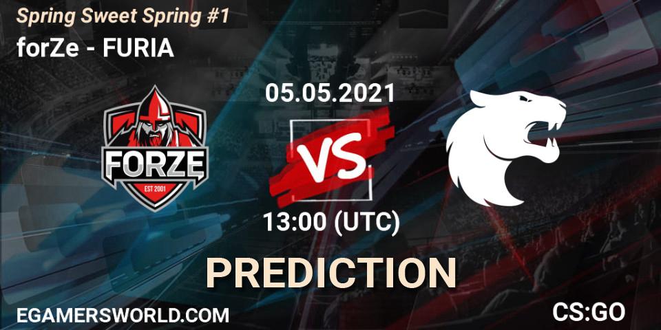 forZe contre FURIA : prédiction de match. 05.05.2021 at 13:00. Counter-Strike (CS2), Spring Sweet Spring #1