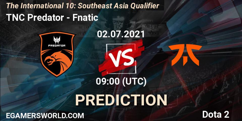 TNC Predator contre Fnatic : prédiction de match. 02.07.21. Dota 2, The International 10: Southeast Asia Qualifier