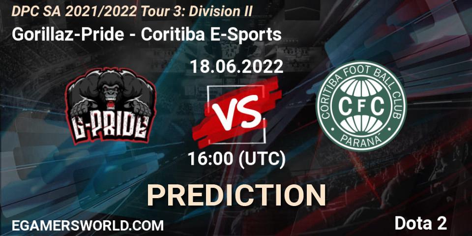 Gorillaz-Pride contre Coritiba E-Sports : prédiction de match. 18.06.22. Dota 2, DPC SA 2021/2022 Tour 3: Division II