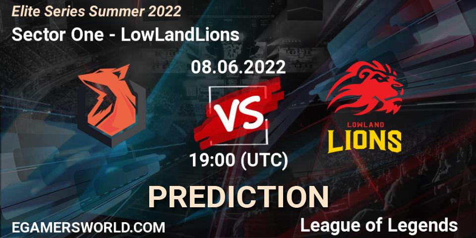 Sector One contre LowLandLions : prédiction de match. 08.06.2022 at 19:00. LoL, Elite Series Summer 2022