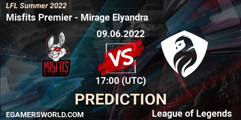 Misfits Premier contre Mirage Elyandra : prédiction de match. 09.06.2022 at 17:00. LoL, LFL Summer 2022