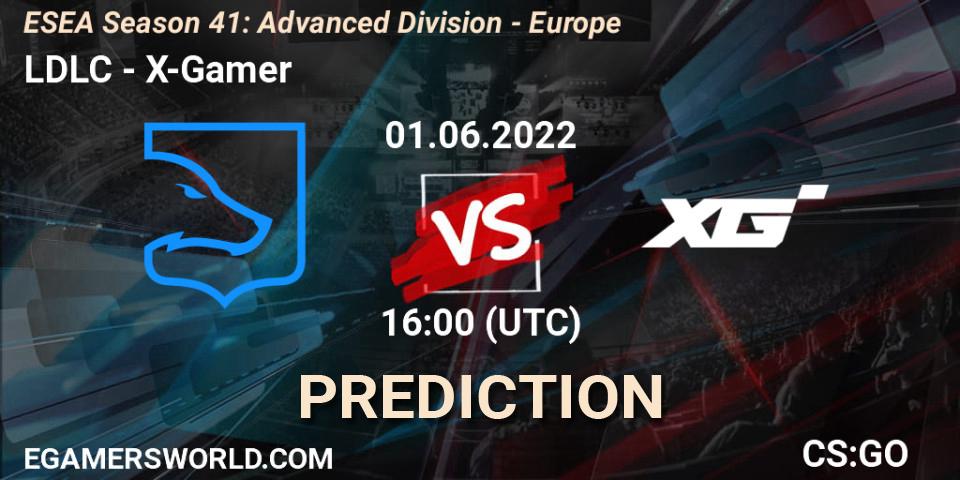 LDLC contre X-Gamer : prédiction de match. 01.06.2022 at 16:00. Counter-Strike (CS2), ESEA Season 41: Advanced Division - Europe