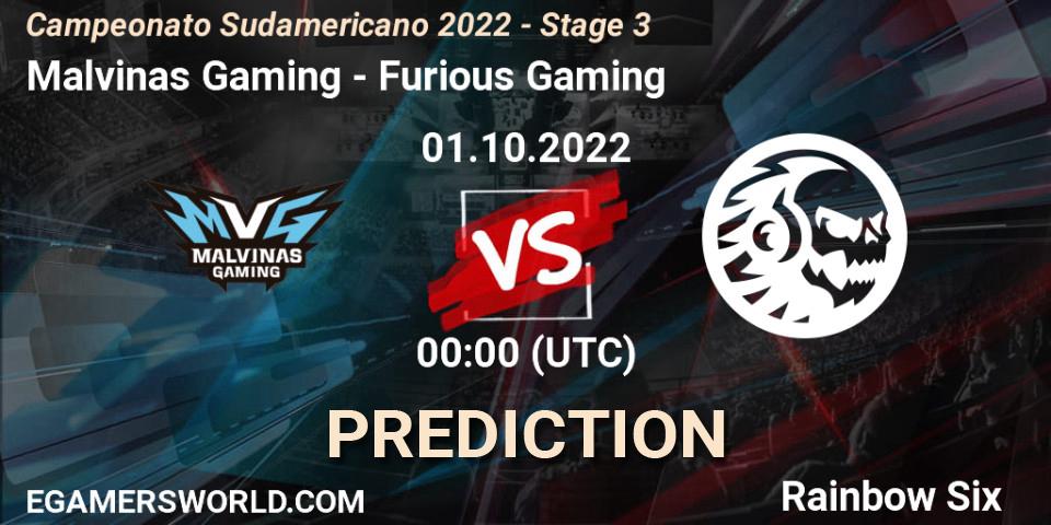 Malvinas Gaming contre Furious Gaming : prédiction de match. 01.10.2022 at 00:00. Rainbow Six, Campeonato Sudamericano 2022 - Stage 3