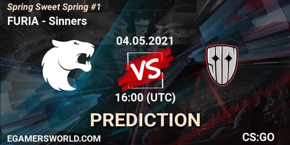 FURIA contre Sinners : prédiction de match. 04.05.2021 at 16:00. Counter-Strike (CS2), Spring Sweet Spring #1