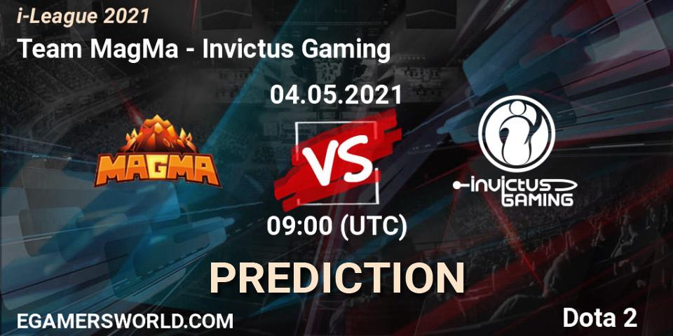 Team MagMa contre Invictus Gaming : prédiction de match. 04.05.2021 at 09:22. Dota 2, i-League 2021 Season 1