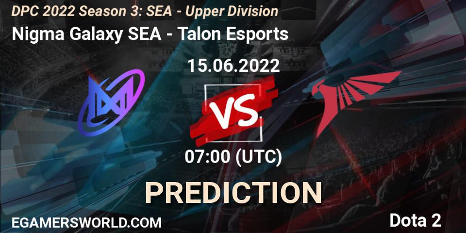 Nigma Galaxy SEA contre Talon Esports : prédiction de match. 15.06.2022 at 07:02. Dota 2, DPC SEA 2021/2022 Tour 3: Division I