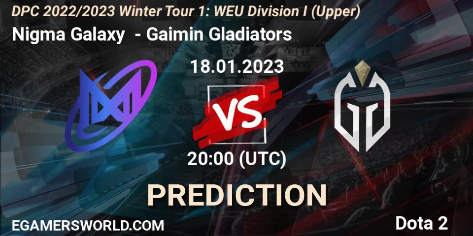 Nigma Galaxy contre Gaimin Gladiators : prédiction de match. 18.01.2023 at 19:56. Dota 2, DPC 2022/2023 Winter Tour 1: WEU Division I (Upper)