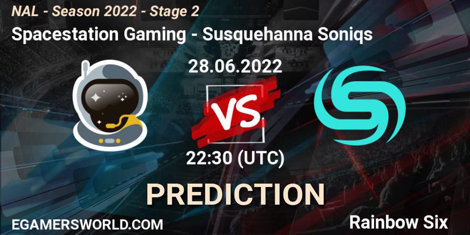 Spacestation Gaming contre Susquehanna Soniqs : prédiction de match. 28.06.2022 at 22:30. Rainbow Six, NAL - Season 2022 - Stage 2
