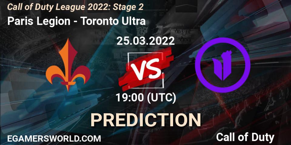 Paris Legion contre Toronto Ultra : prédiction de match. 25.03.22. Call of Duty, Call of Duty League 2022: Stage 2