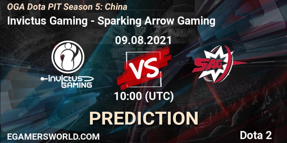Invictus Gaming contre Sparking Arrow Gaming : prédiction de match. 09.08.2021 at 09:39. Dota 2, OGA Dota PIT Season 5: China