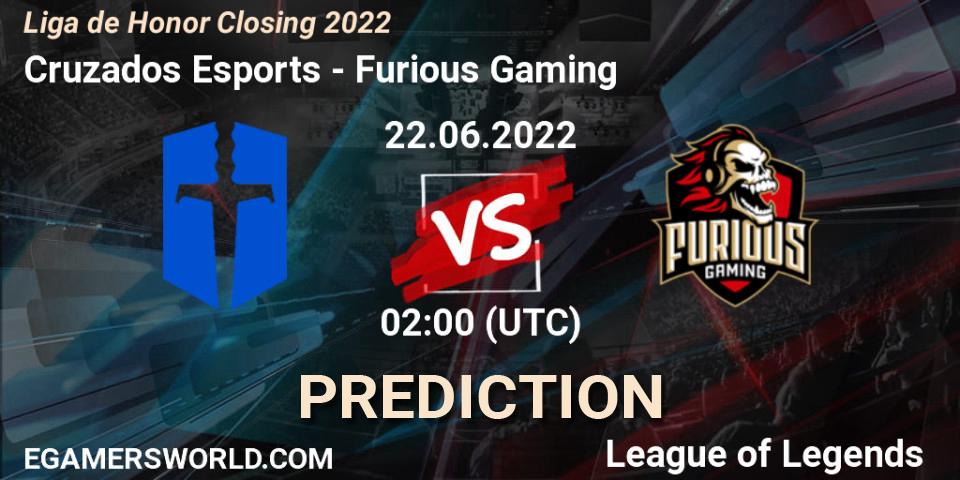 Cruzados Esports contre Furious Gaming : prédiction de match. 22.06.22. LoL, Liga de Honor Closing 2022