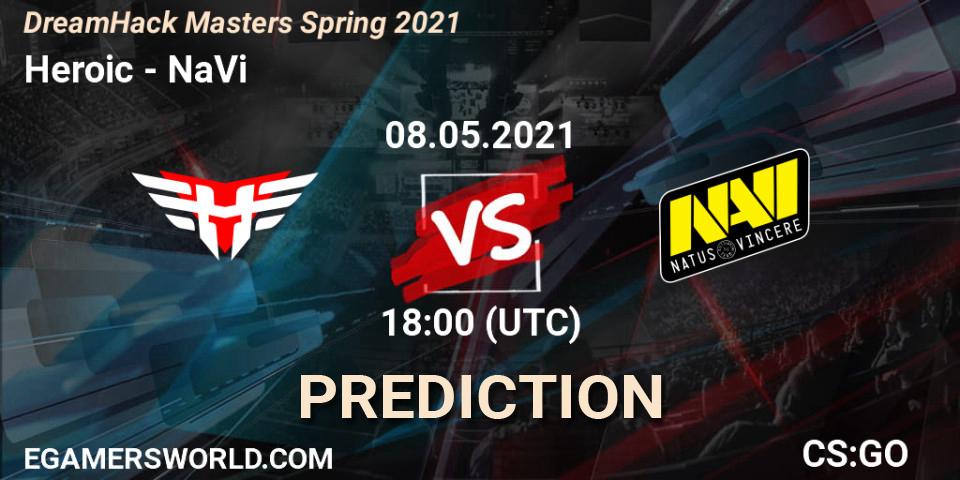 Heroic contre NaVi : prédiction de match. 08.05.2021 at 18:00. Counter-Strike (CS2), DreamHack Masters Spring 2021