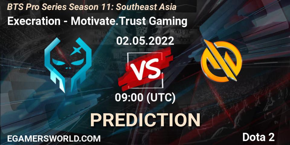 Execration contre Motivate.Trust Gaming : prédiction de match. 02.05.2022 at 07:12. Dota 2, BTS Pro Series Season 11: Southeast Asia