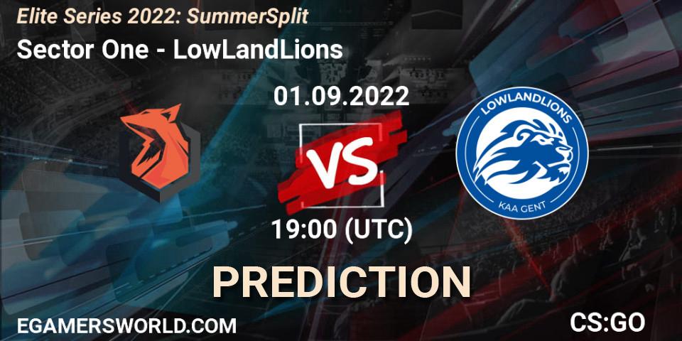 Sector One contre LowLandLions : prédiction de match. 01.09.2022 at 19:00. Counter-Strike (CS2), Elite Series 2022: Summer Split