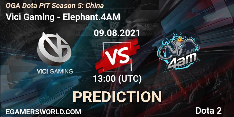 Vici Gaming contre Elephant.4AM : prédiction de match. 09.08.2021 at 12:09. Dota 2, OGA Dota PIT Season 5: China