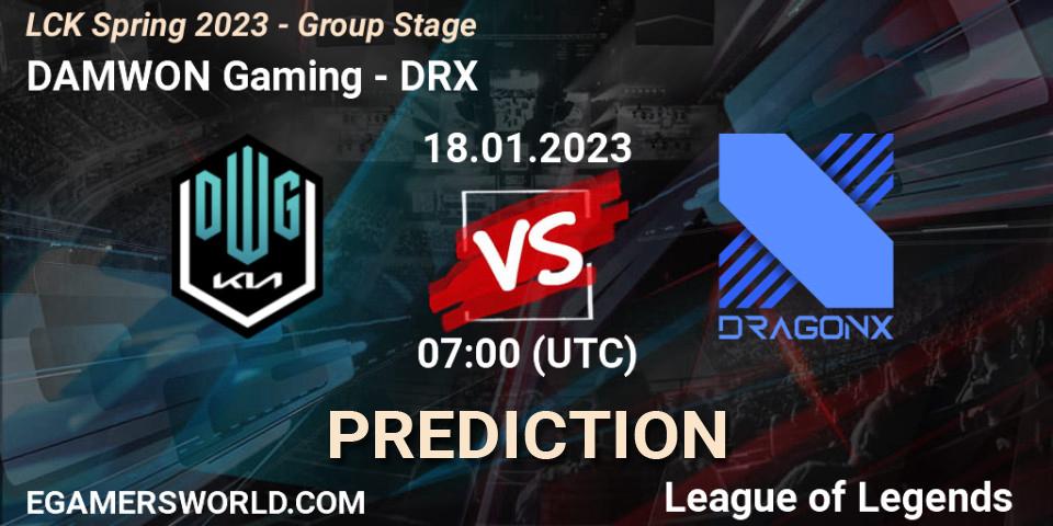 Dplus contre DRX : prédiction de match. 18.01.2023 at 08:00. LoL, LCK Spring 2023 - Group Stage