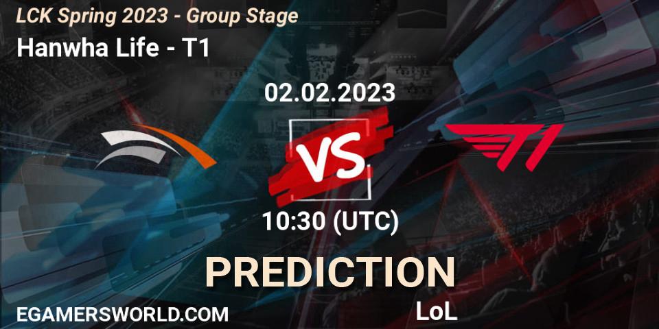 Hanwha Life contre T1 : prédiction de match. 02.02.23. LoL, LCK Spring 2023 - Group Stage