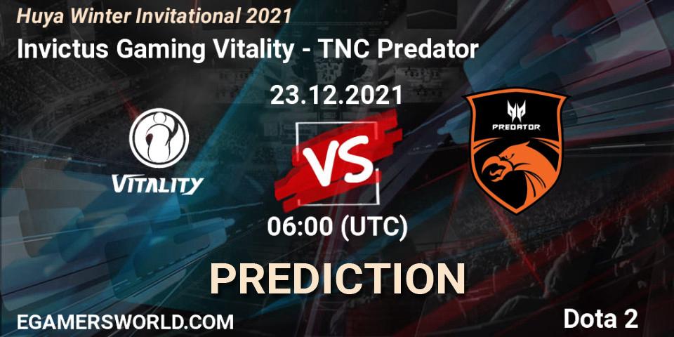 Invictus Gaming Vitality contre TNC Predator : prédiction de match. 23.12.21. Dota 2, Huya Winter Invitational 2021