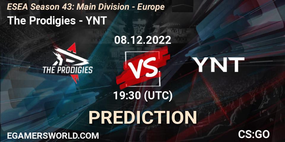 The Prodigies contre YNT : prédiction de match. 09.12.22. CS2 (CS:GO), ESEA Season 43: Main Division - Europe