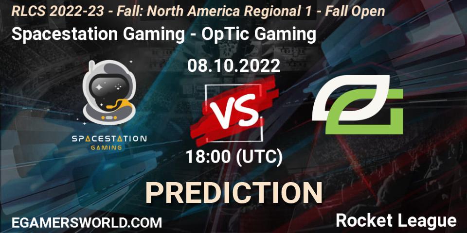 Spacestation Gaming contre OpTic Gaming : prédiction de match. 08.10.2022 at 18:00. Rocket League, RLCS 2022-23 - Fall: North America Regional 1 - Fall Open