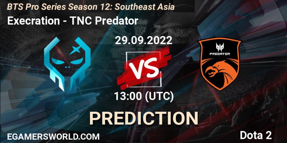Execration contre TNC Predator : prédiction de match. 29.09.22. Dota 2, BTS Pro Series Season 12: Southeast Asia