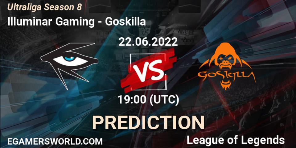 Illuminar Gaming contre Goskilla : prédiction de match. 22.06.2022 at 19:15. LoL, Ultraliga Season 8