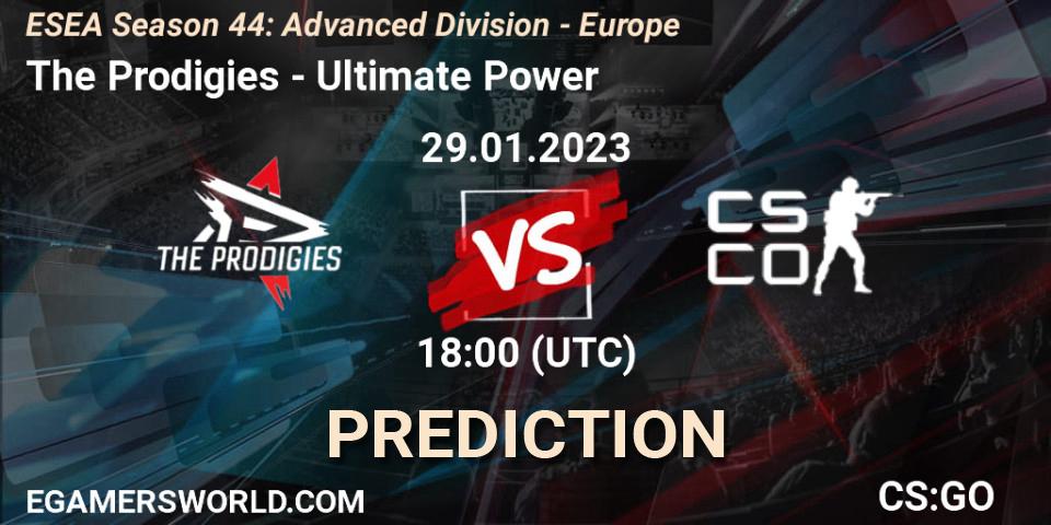 The Prodigies contre Ultimate Power : prédiction de match. 03.02.23. CS2 (CS:GO), ESEA Season 44: Advanced Division - Europe