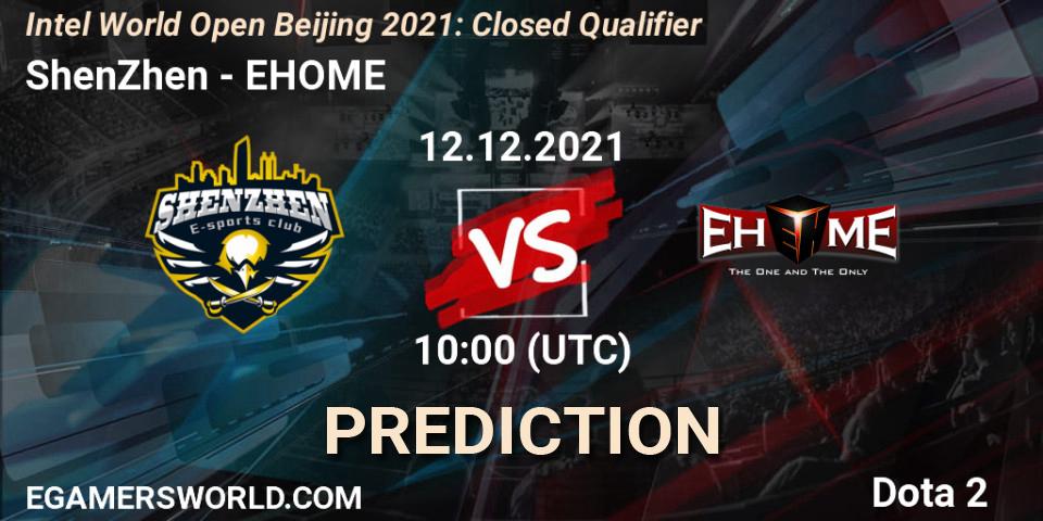 ShenZhen contre EHOME : prédiction de match. 12.12.2021 at 10:25. Dota 2, Intel World Open Beijing: Closed Qualifier