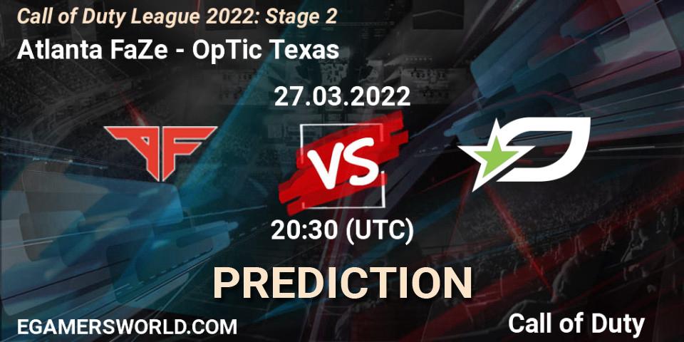 Atlanta FaZe contre OpTic Texas : prédiction de match. 27.03.22. Call of Duty, Call of Duty League 2022: Stage 2