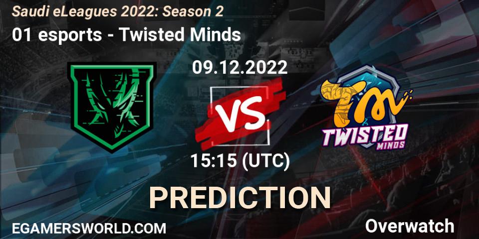 01 esports contre Twisted Minds : prédiction de match. 09.12.22. Overwatch, Saudi eLeagues 2022: Season 2