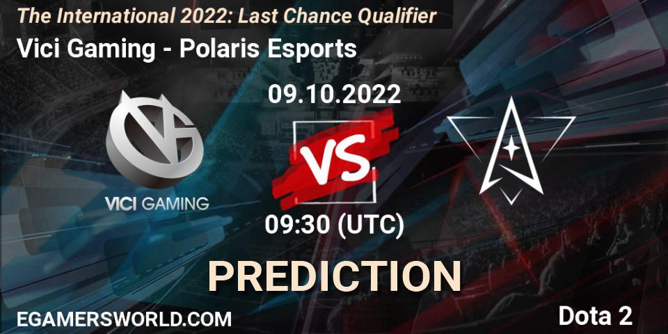 Vici Gaming contre Polaris Esports : prédiction de match. 09.10.22. Dota 2, The International 2022: Last Chance Qualifier