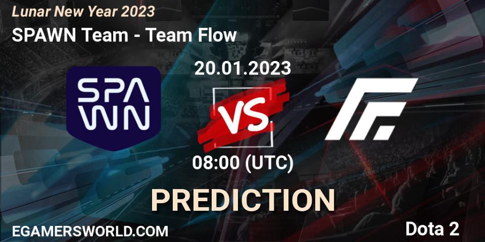 SPAWN Team contre Team Flow : prédiction de match. 20.01.2023 at 08:03. Dota 2, Lunar New Year 2023
