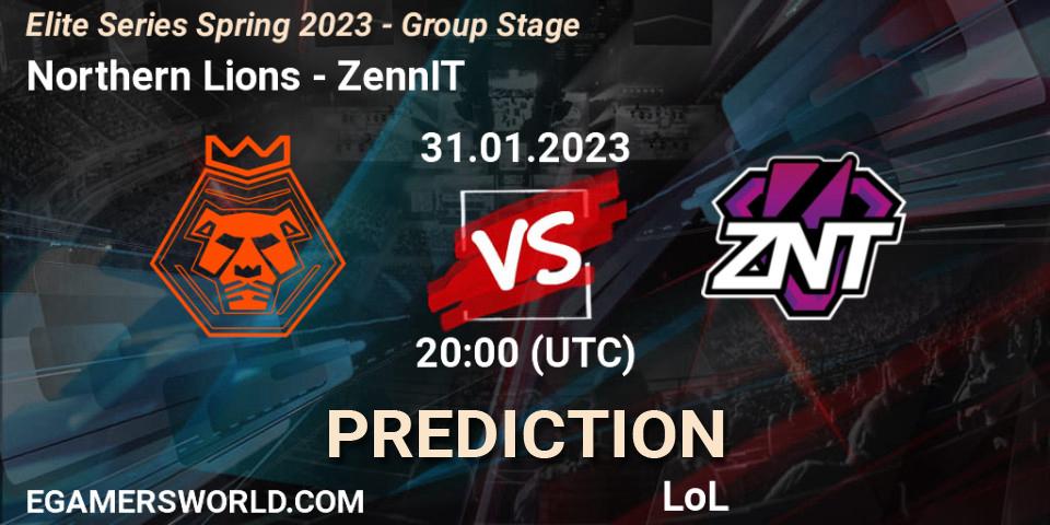 Northern Lions contre ZennIT : prédiction de match. 31.01.23. LoL, Elite Series Spring 2023 - Group Stage