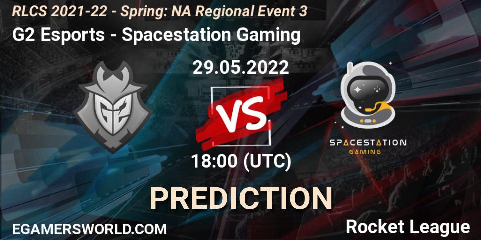 G2 Esports contre Spacestation Gaming : prédiction de match. 29.05.2022 at 18:00. Rocket League, RLCS 2021-22 - Spring: NA Regional Event 3