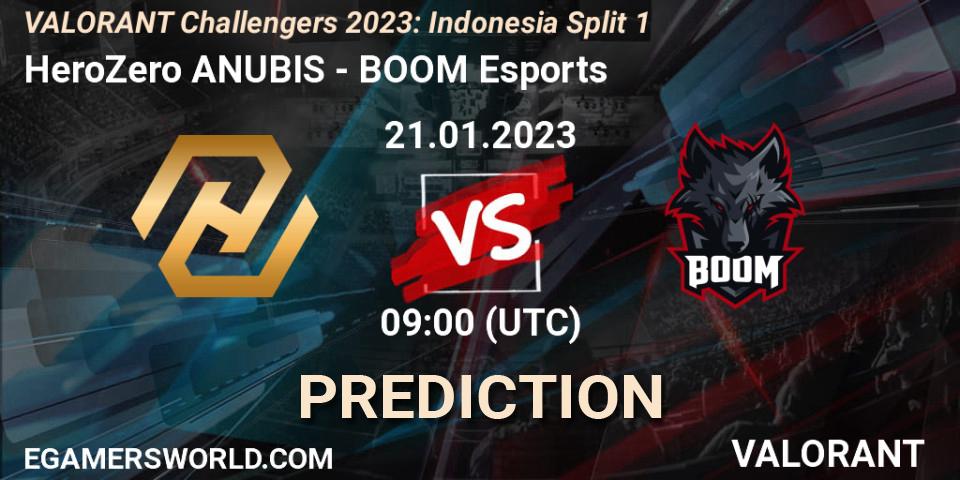 HeroZero ANUBIS contre BOOM Esports : prédiction de match. 21.01.23. VALORANT, VALORANT Challengers 2023: Indonesia Split 1
