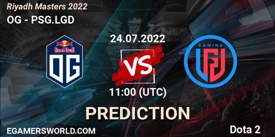 OG contre PSG.LGD : prédiction de match. 24.07.22. Dota 2, Riyadh Masters 2022