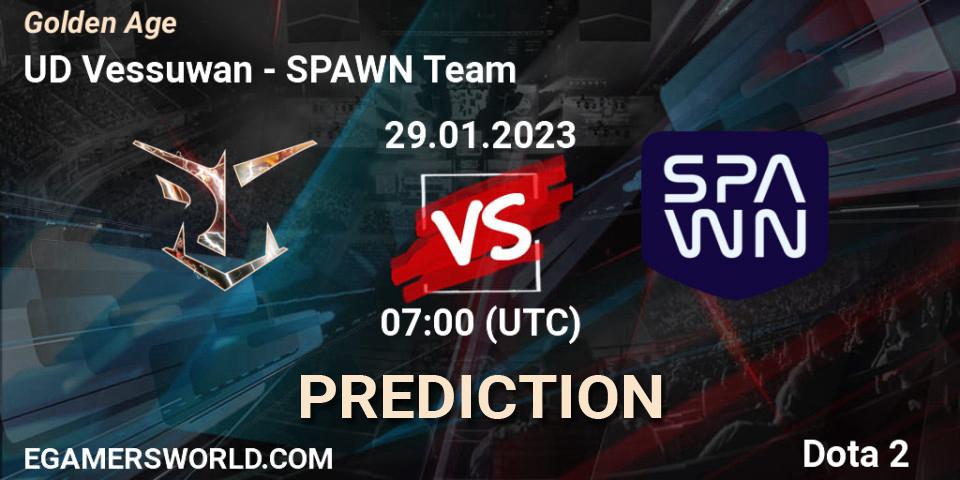 UD Vessuwan contre SPAWN Team : prédiction de match. 29.01.23. Dota 2, Golden Age