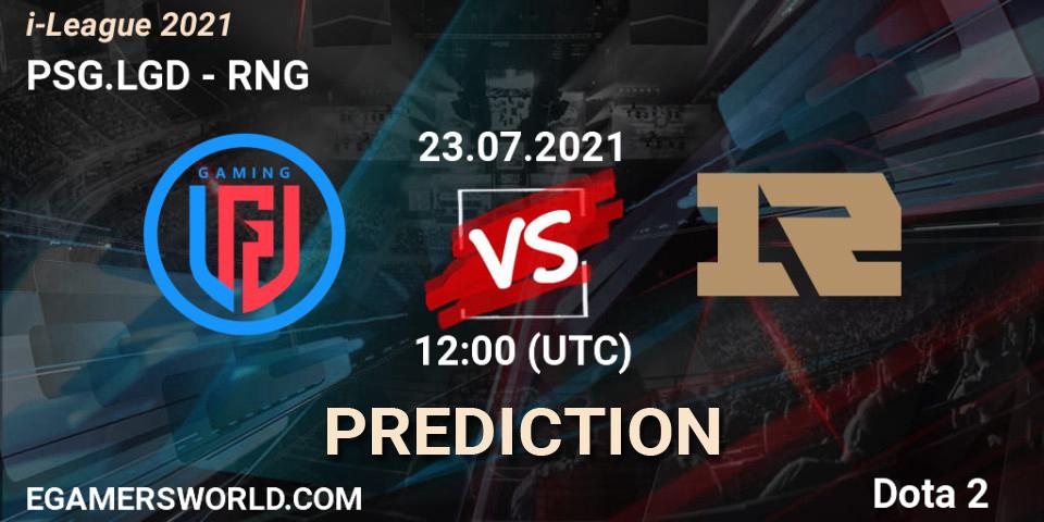 PSG.LGD contre RNG : prédiction de match. 23.07.2021 at 11:35. Dota 2, i-League 2021 Season 1