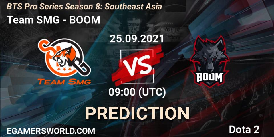 Team SMG contre BOOM : prédiction de match. 25.09.21. Dota 2, BTS Pro Series Season 8: Southeast Asia
