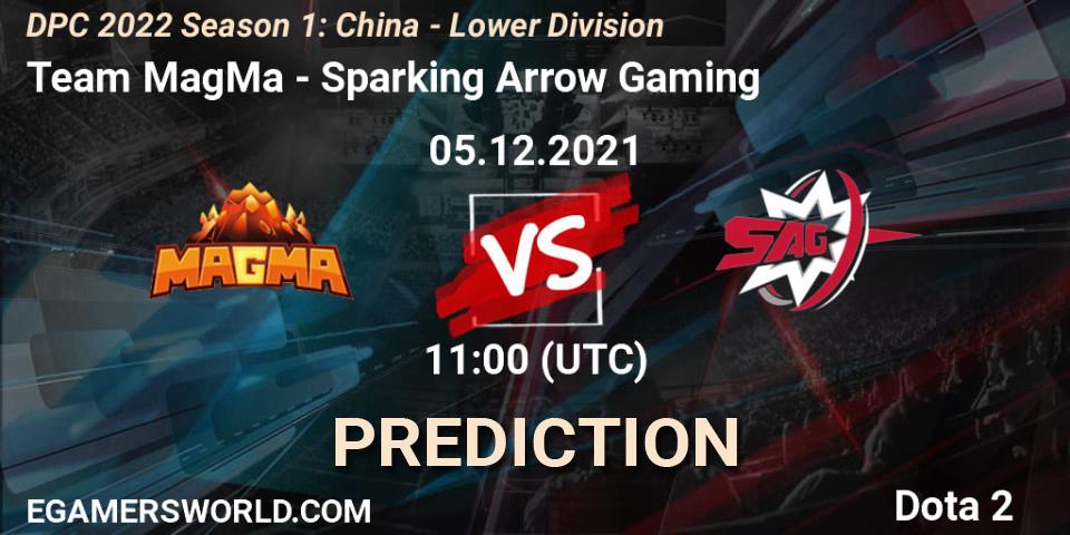 Team MagMa contre Sparking Arrow Gaming : prédiction de match. 05.12.2021 at 11:51. Dota 2, DPC 2022 Season 1: China - Lower Division