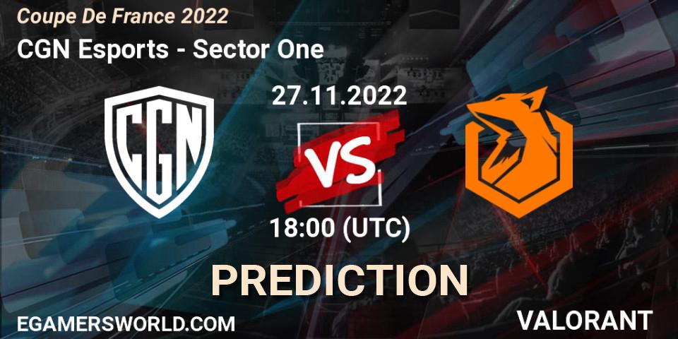 CGN Esports contre Sector One : prédiction de match. 27.11.22. VALORANT, Coupe De France 2022