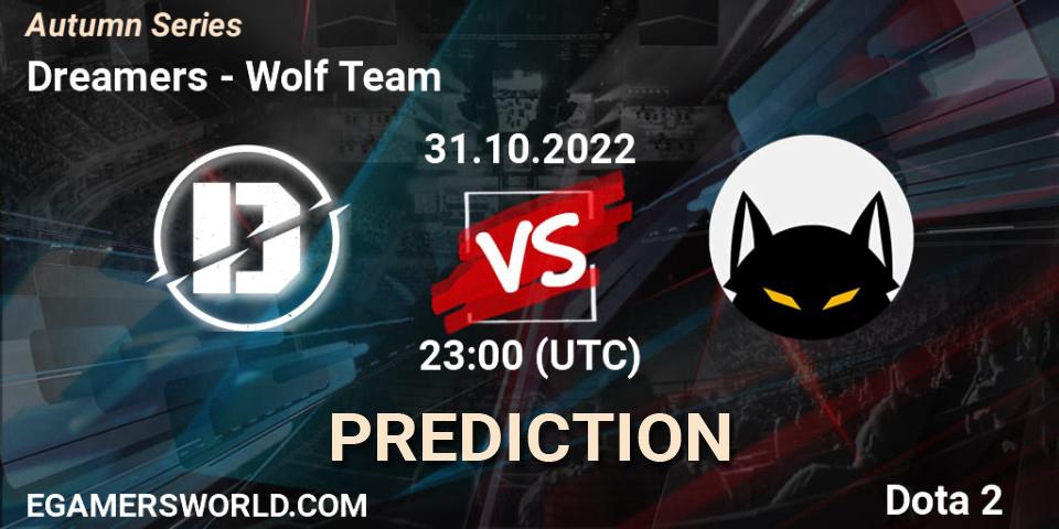 Dreamers contre Wolf Team : prédiction de match. 31.10.2022 at 22:21. Dota 2, Autumn Series