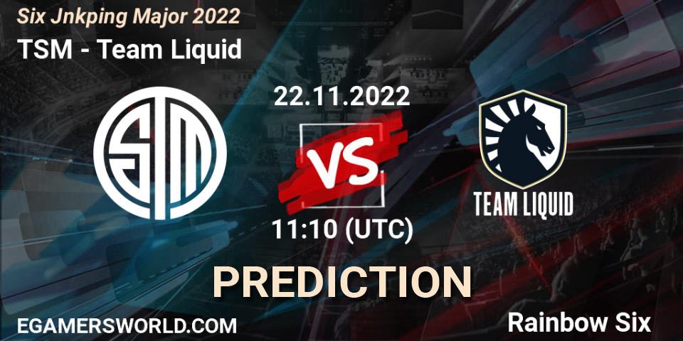 TSM contre Team Liquid : prédiction de match. 23.11.22. Rainbow Six, Six Jönköping Major 2022