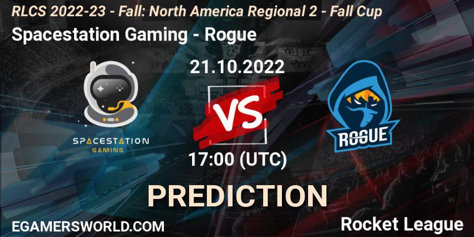 Spacestation Gaming contre Rogue : prédiction de match. 21.10.22. Rocket League, RLCS 2022-23 - Fall: North America Regional 2 - Fall Cup