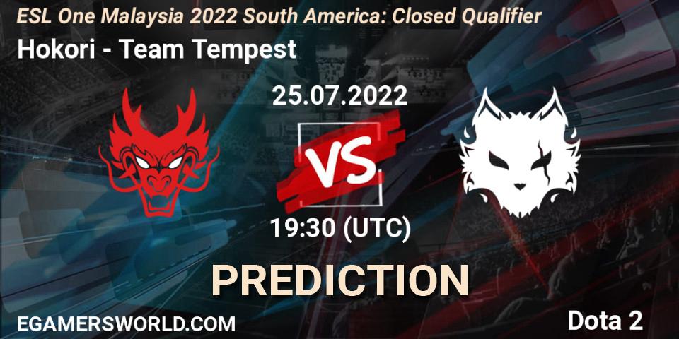 Hokori contre Team Tempest : prédiction de match. 25.07.2022 at 19:36. Dota 2, ESL One Malaysia 2022 South America: Closed Qualifier