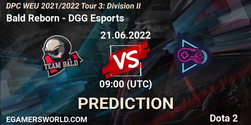 Bald Reborn contre DGG Esports : prédiction de match. 21.06.2022 at 09:55. Dota 2, DPC WEU 2021/2022 Tour 3: Division II