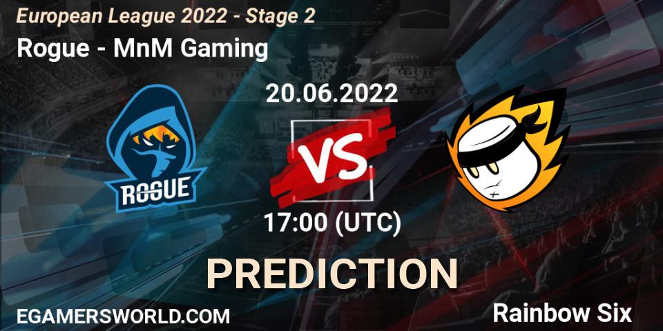 Rogue contre MnM Gaming : prédiction de match. 20.06.2022 at 17:00. Rainbow Six, European League 2022 - Stage 2