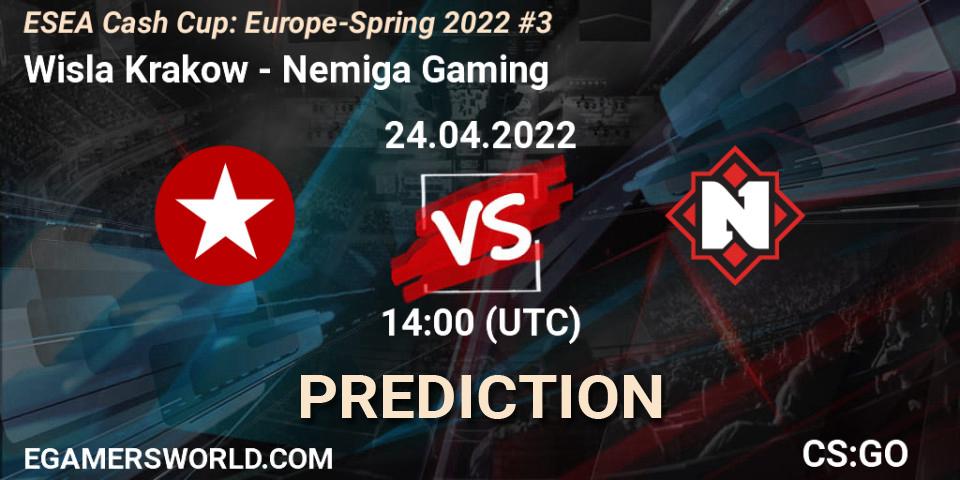 Wisla Krakow contre Nemiga Gaming : prédiction de match. 24.04.2022 at 14:00. Counter-Strike (CS2), ESEA Cash Cup: Europe - Spring 2022 #3